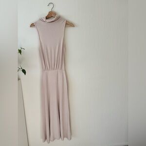 Anthropologie Sleeveless Midi Dress – XS – Soft Blush Pink